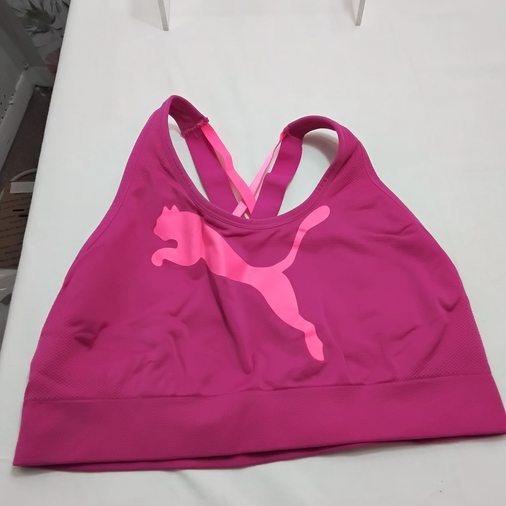 Puma Women's Vibrant Pink Sports Bra